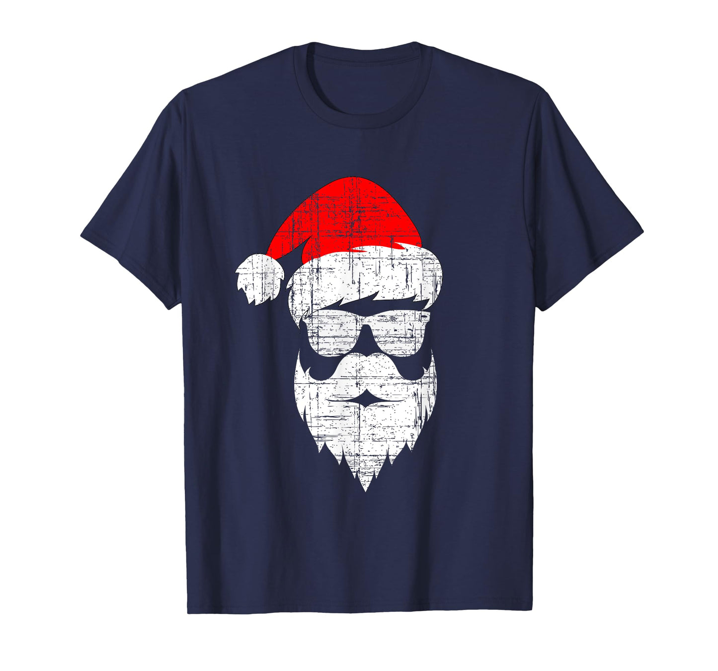 Vintage Santa Face Christmas Xmas Family Matching Pajamas T-Shirt