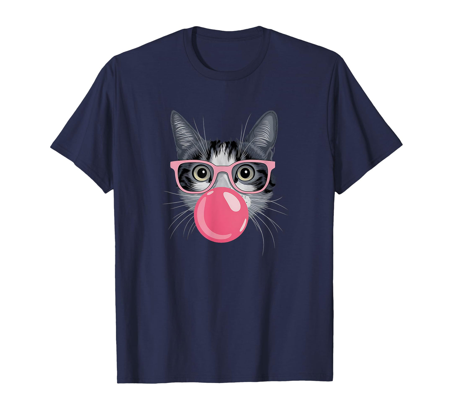 Cute Cat Bubble Gum for Women Funny Cat Lovers T-Shirt
