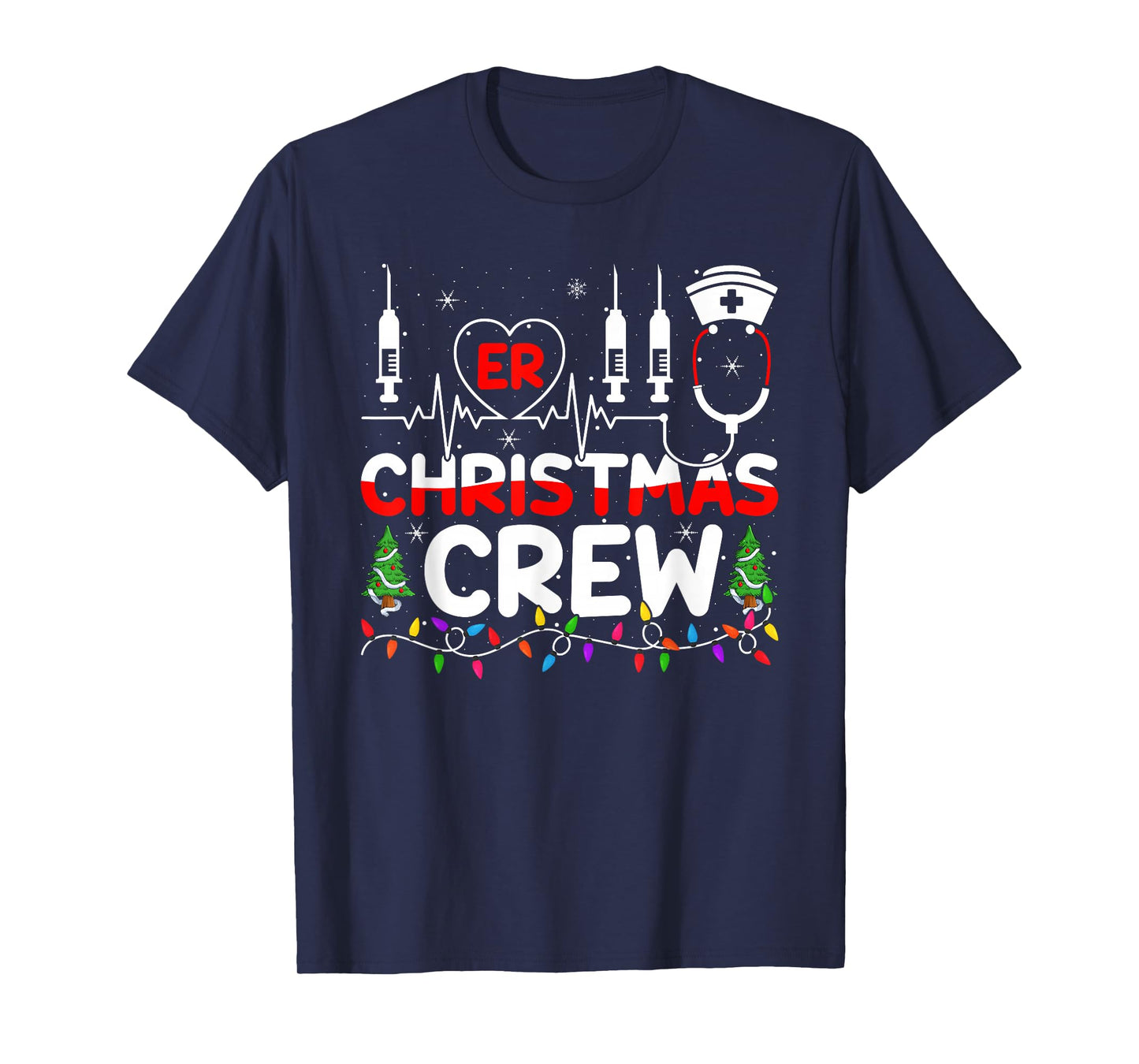 ER Nurse Christmas Crew Emergency Nurse Medical Nursing Xmas T-Shirt