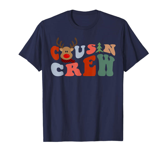 Cousin Crew Reindeer Rudolph Pajamas Holiday Merry Christmas T-Shirt