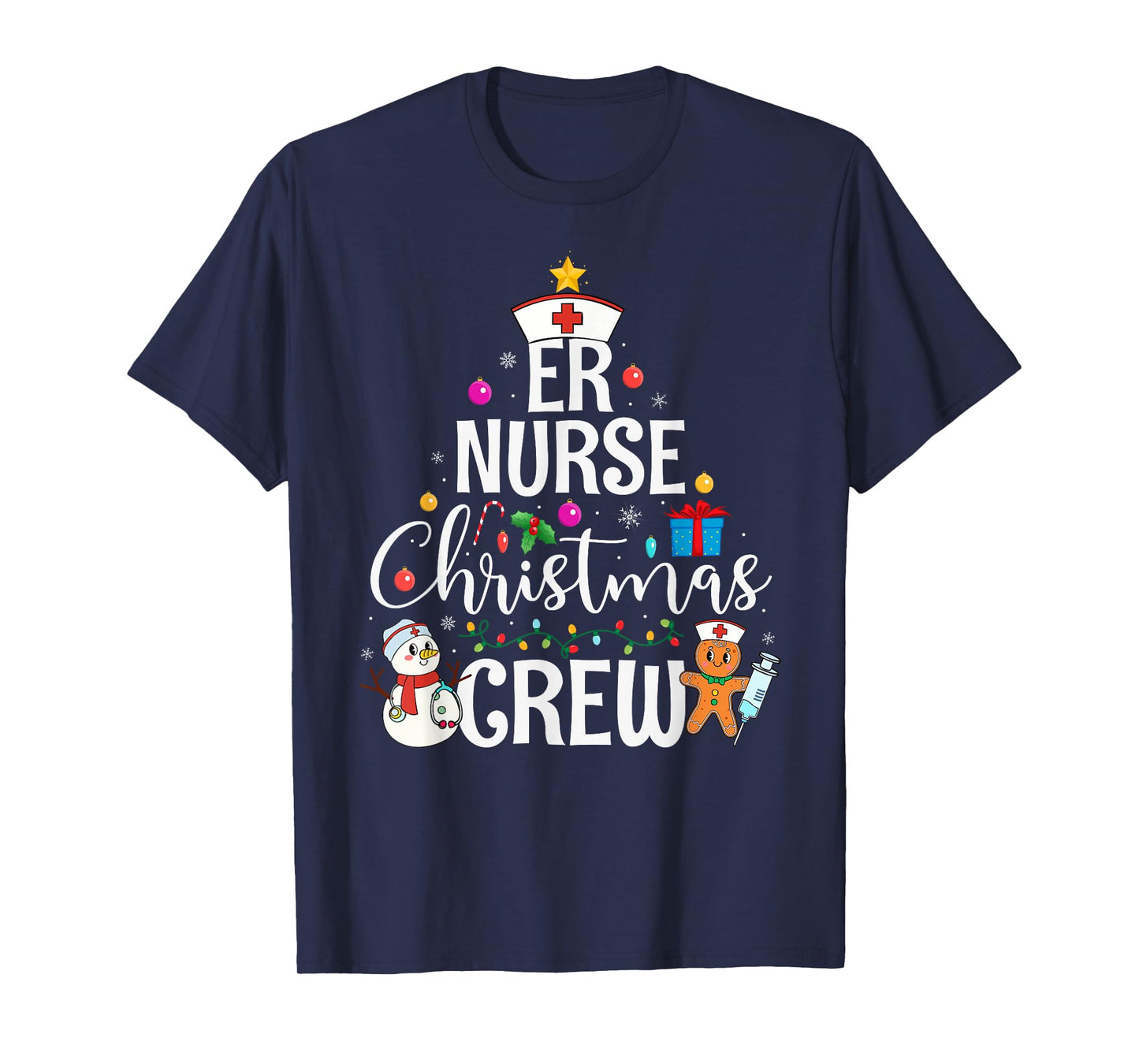 ER Nurse Christmas Crew Nursing Men Women Nurse Medical Xmas T-Shirt