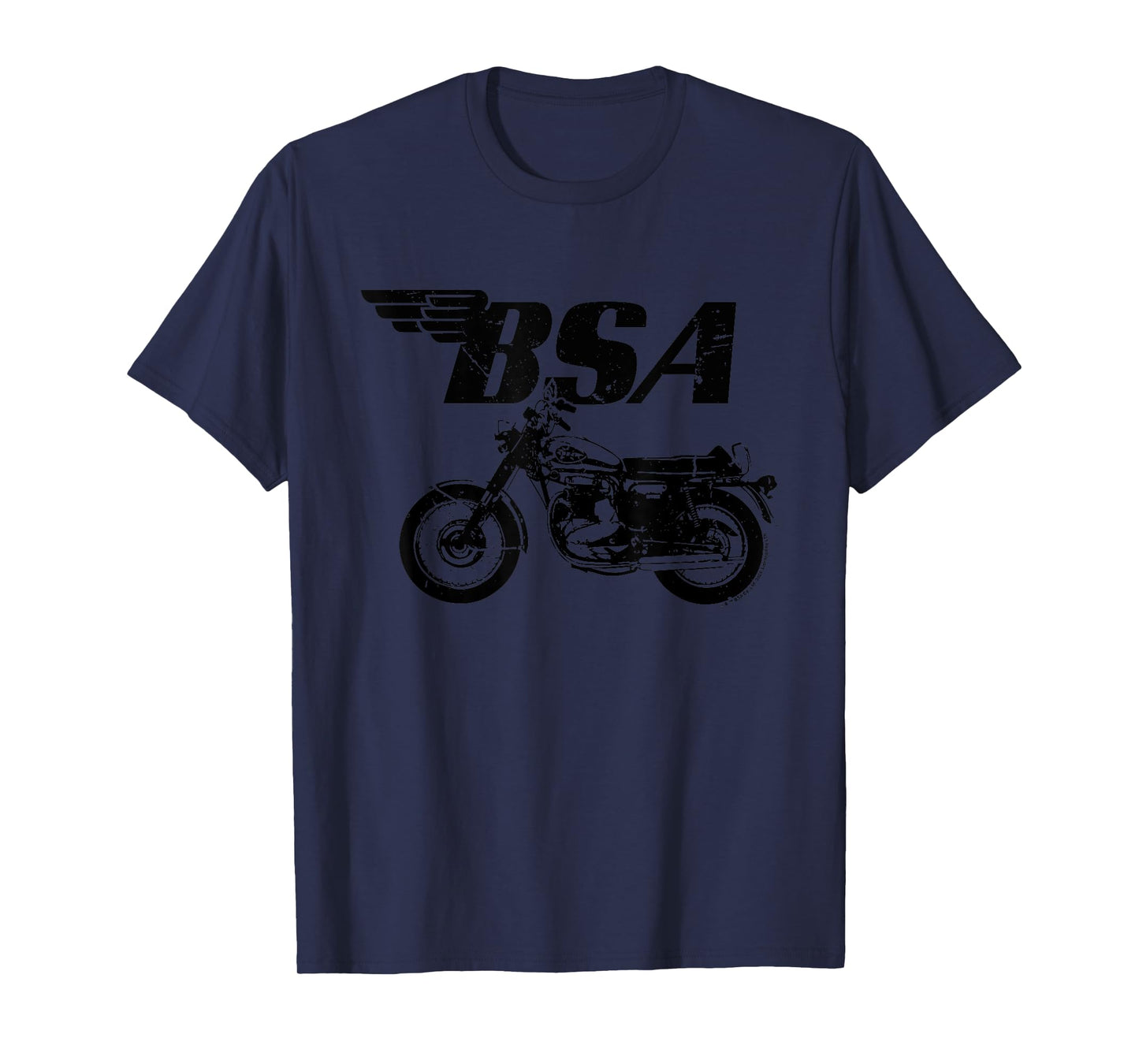 BSA Logo Distressed Thunderbolt Motorcycle T-Shirt