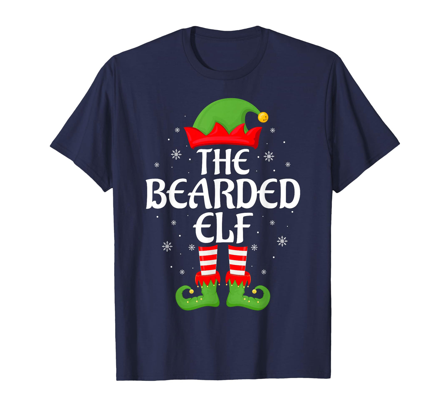 Bearded Elf Xmas Family Matching Elf Squad Christmas T-Shirt