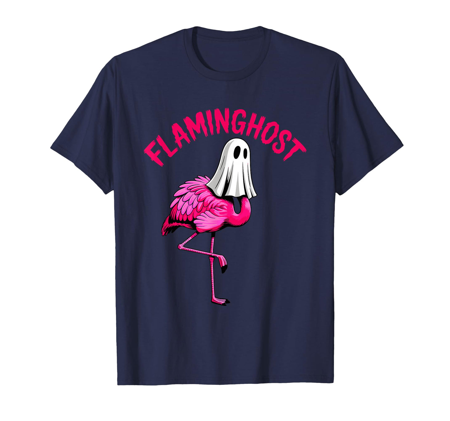 Amazing Spooky Creepy Halloween Flamingo Ghost T-Shirt