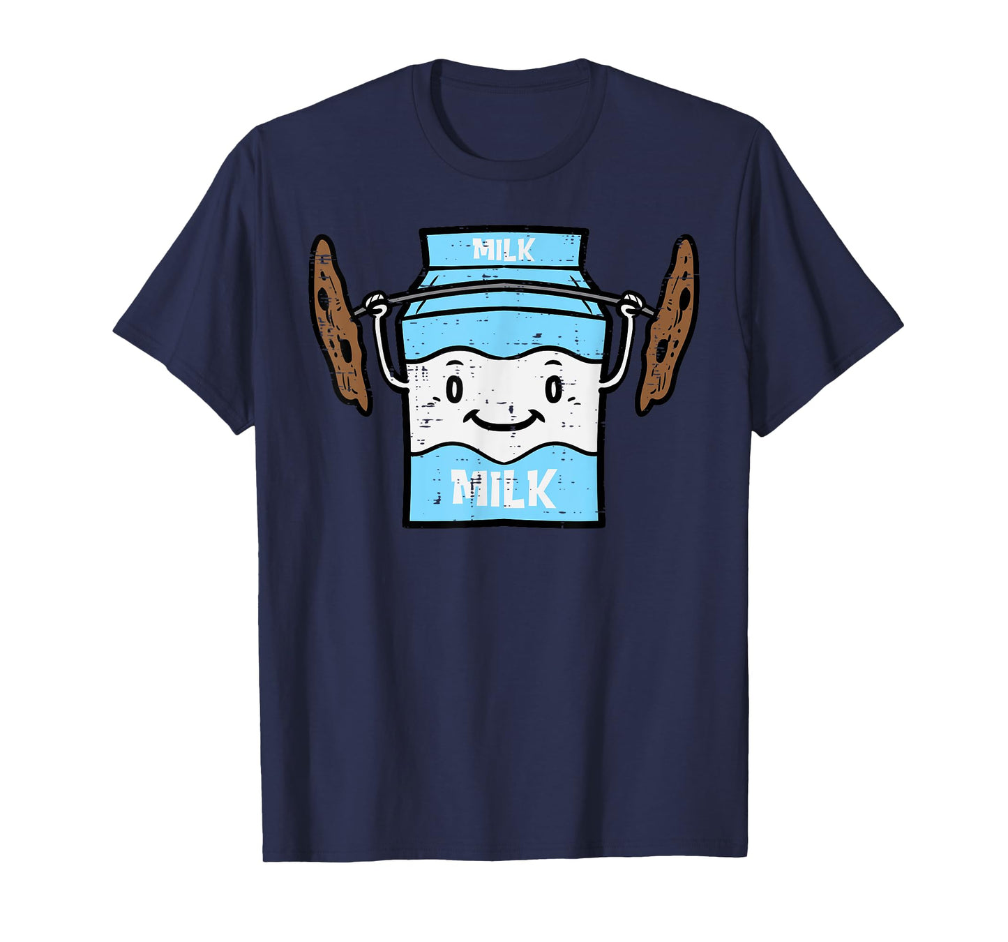 Workout Milk Lifting Cookie Cute Gym Fitness Women Girls Kid T-Shirt