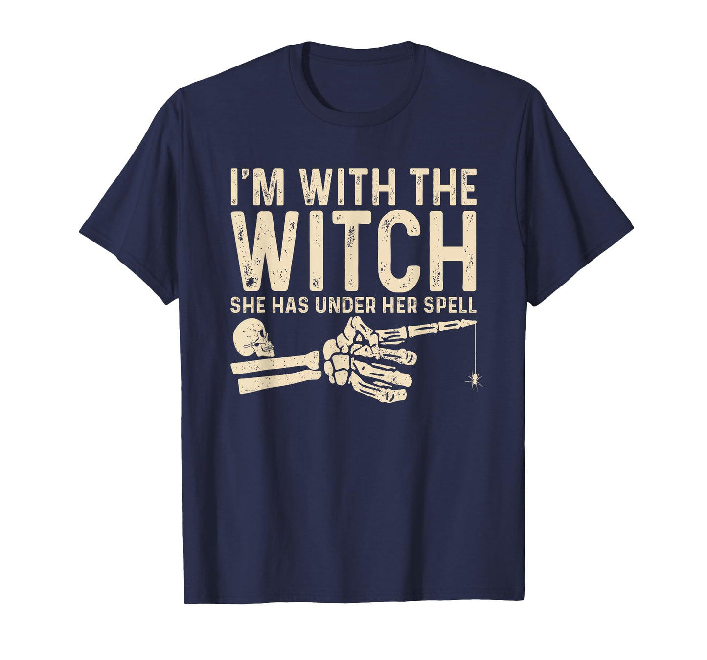 I'm with The Witch Funny Halloween Couple Costume Party T-Shirt