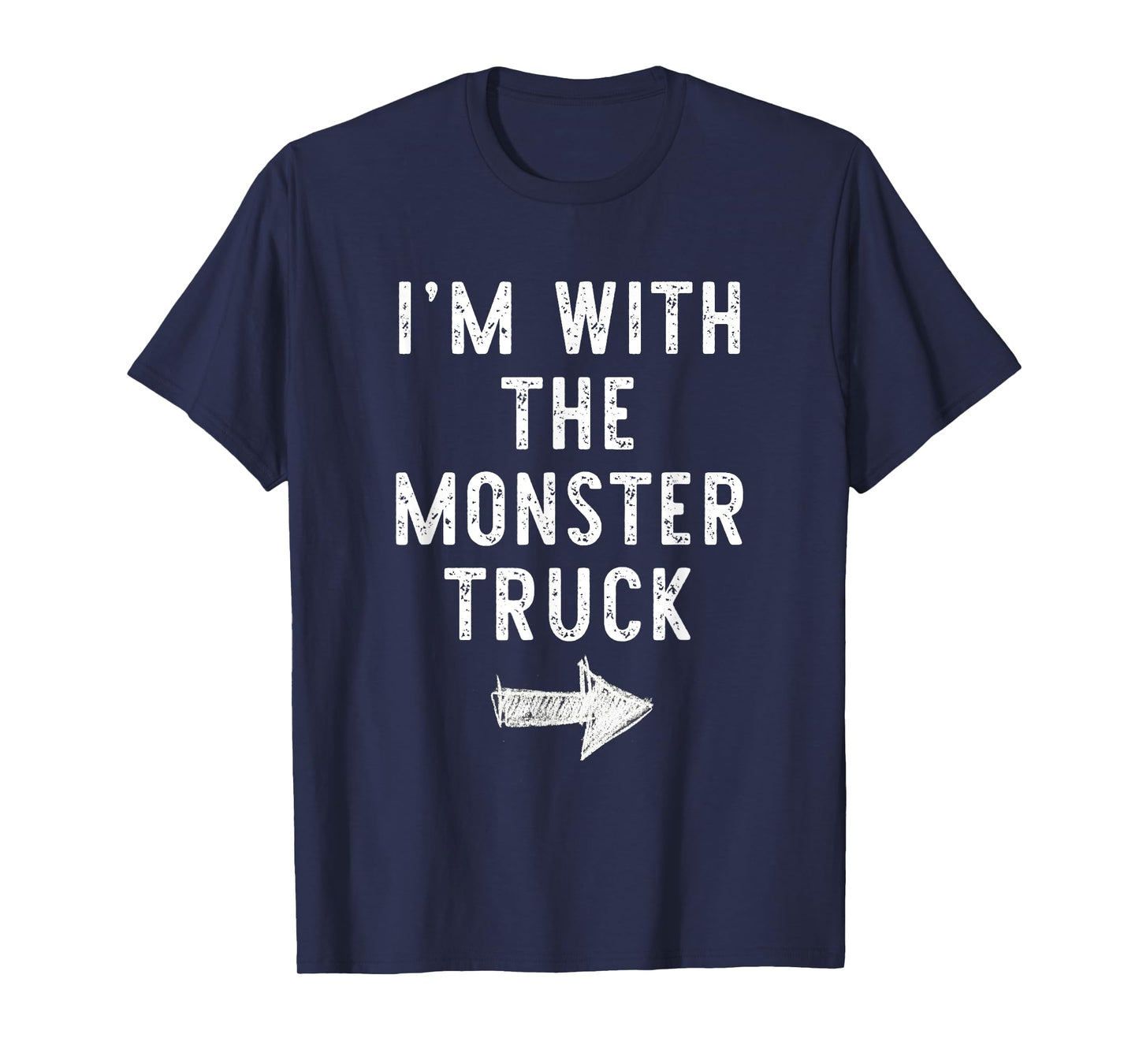 I'm With The Monster Truck Costume Halloween Matching Couple T-Shirt