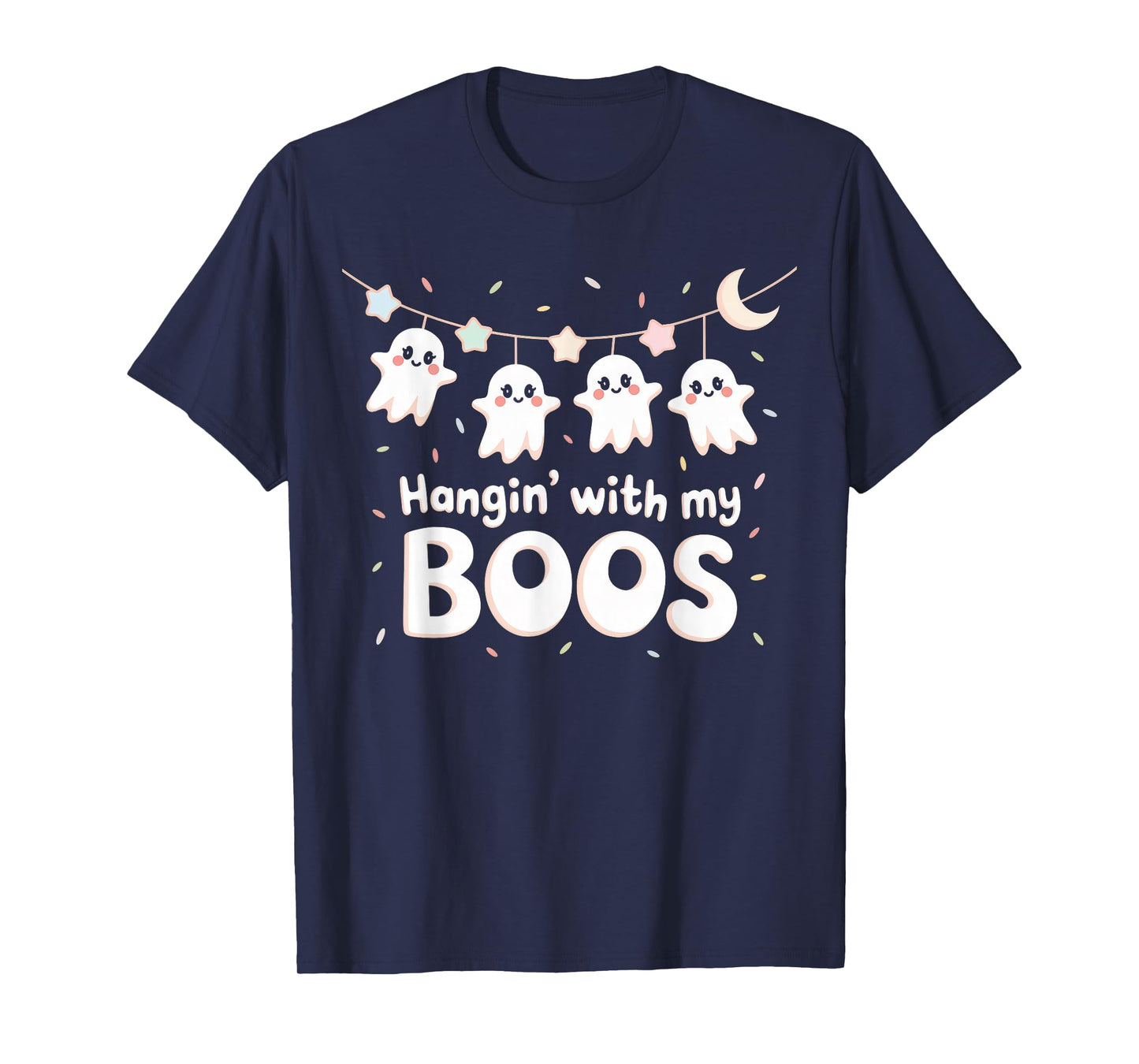 Hangin' with My Boos Tshirt Halloween Ghost Scary Witch Men T-Shirt
