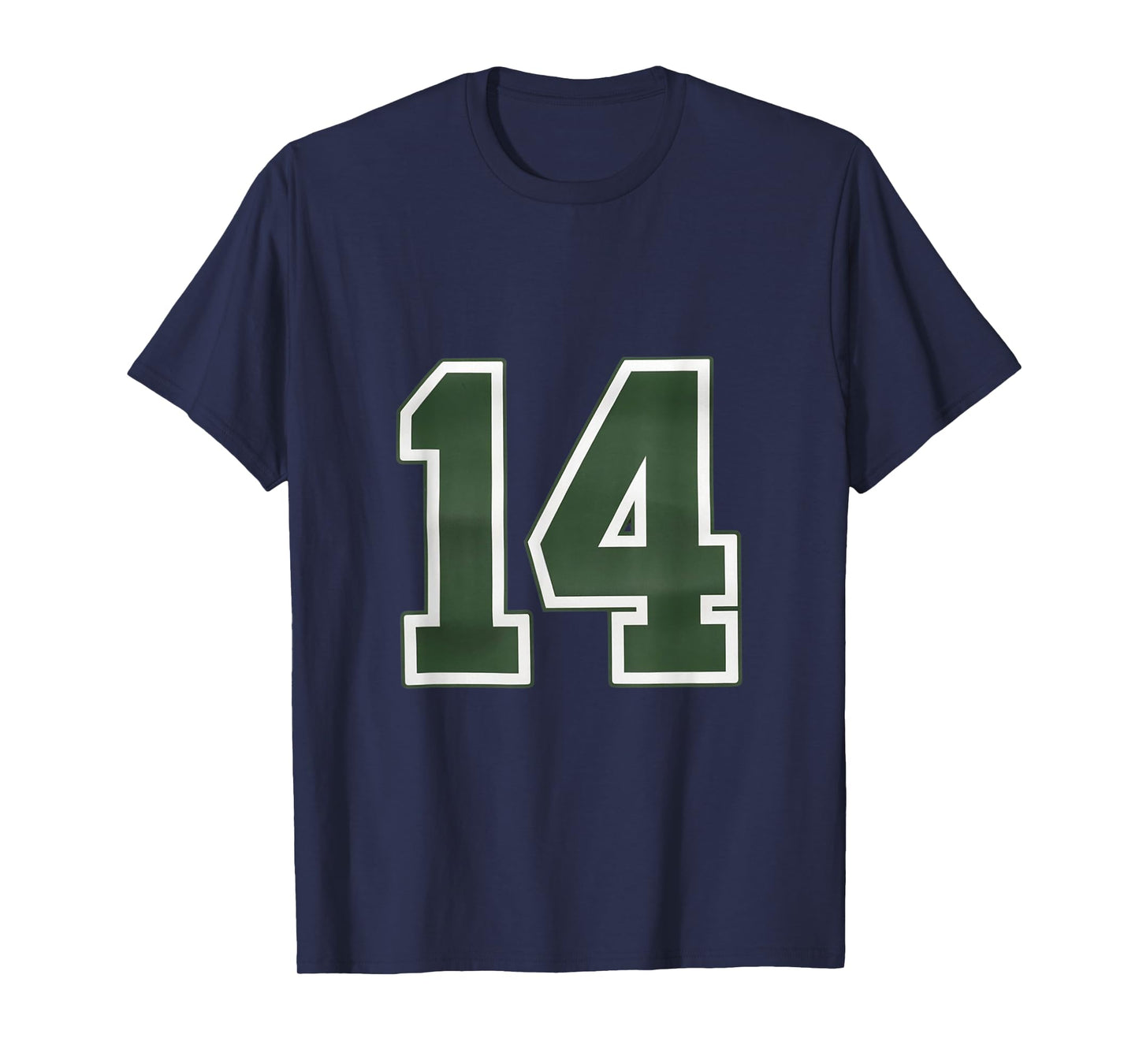 Number #14 Sport Green Number T-Shirt