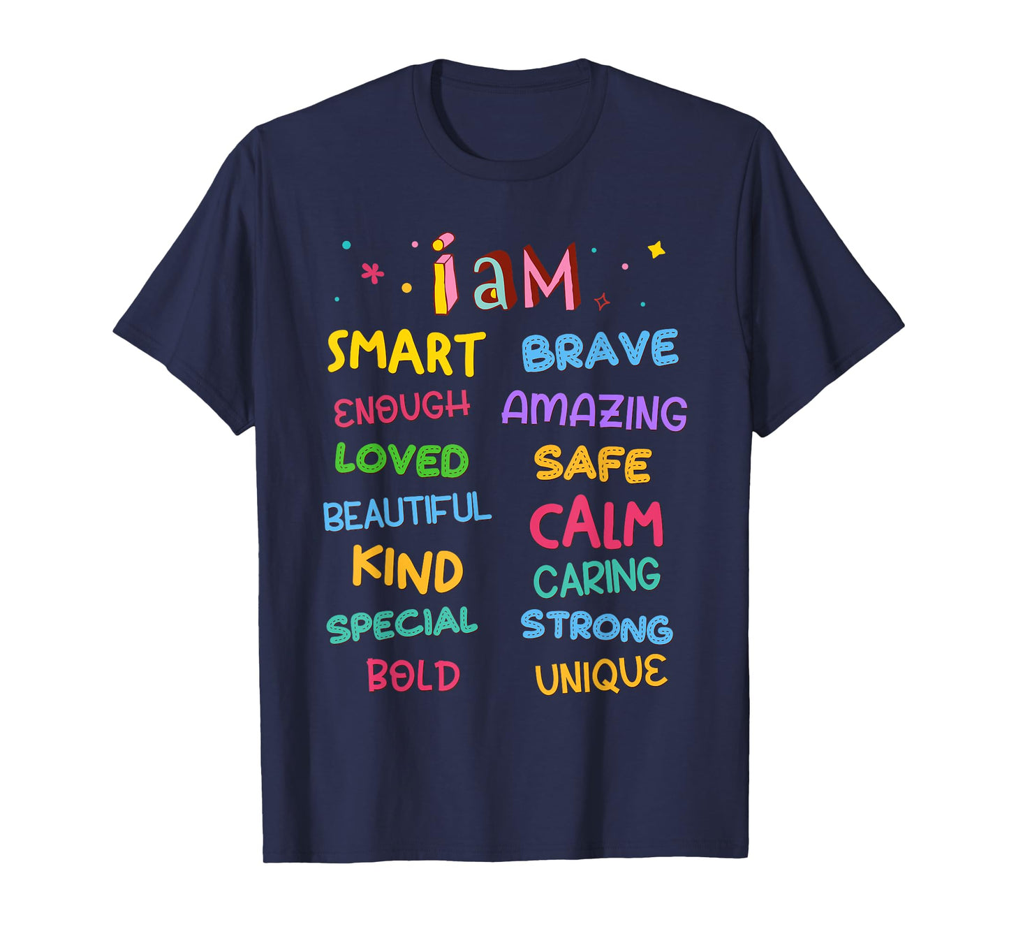 I Am Daily Affirmation Colorful Christian Kids Toddler Girls T-Shirt
