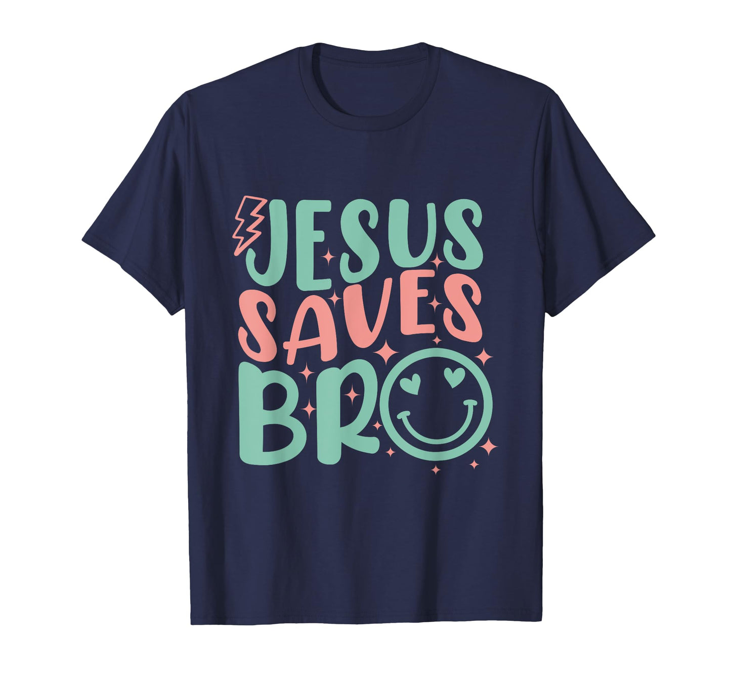 Jesus Saves Bro Retro Kids Christian Religious T-Shirt