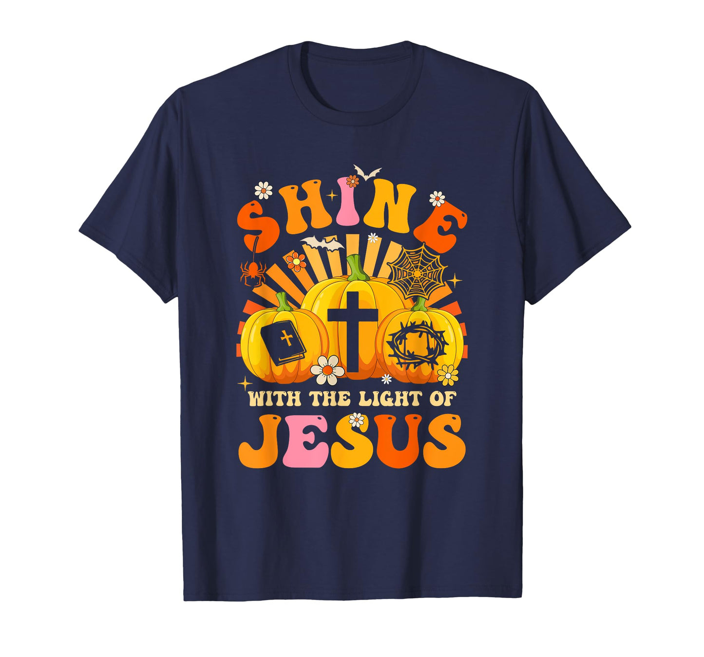 Shine With The Light Of Jesus Christian Halloween Women T-Shirt