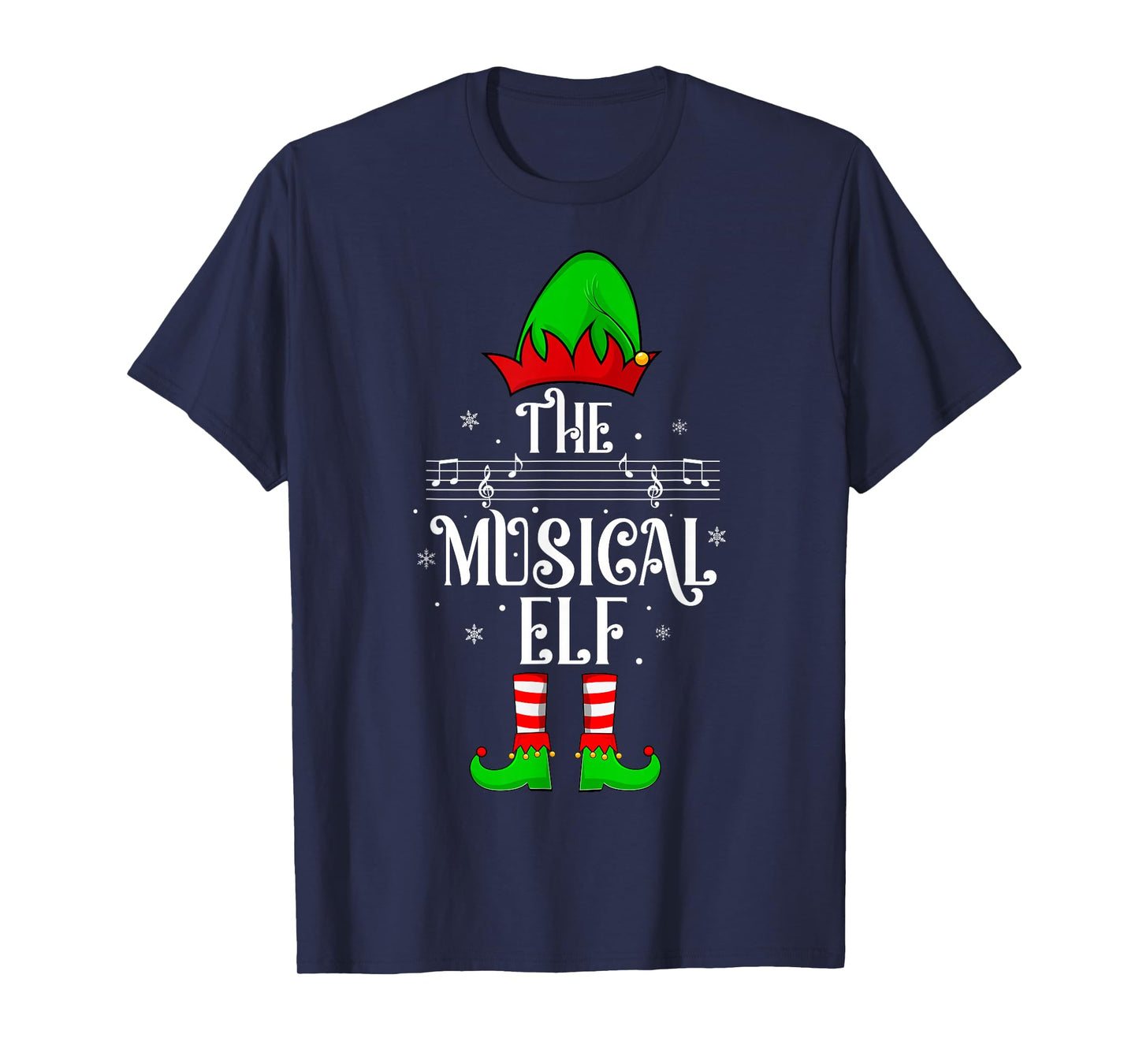 Musical Elf Xmas Christmas Matching Family Elf Squad Xmas T-Shirt