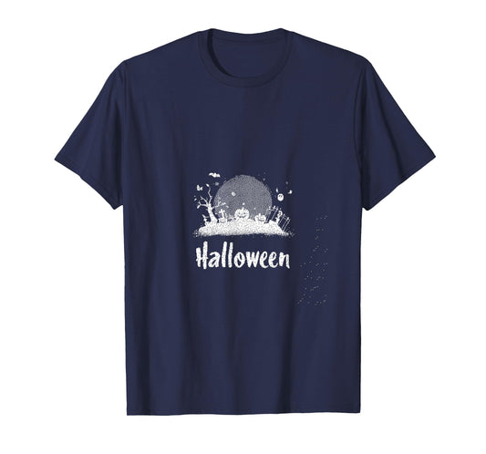 Cute Witchy Halloween Moon Magic Art T-Shirt