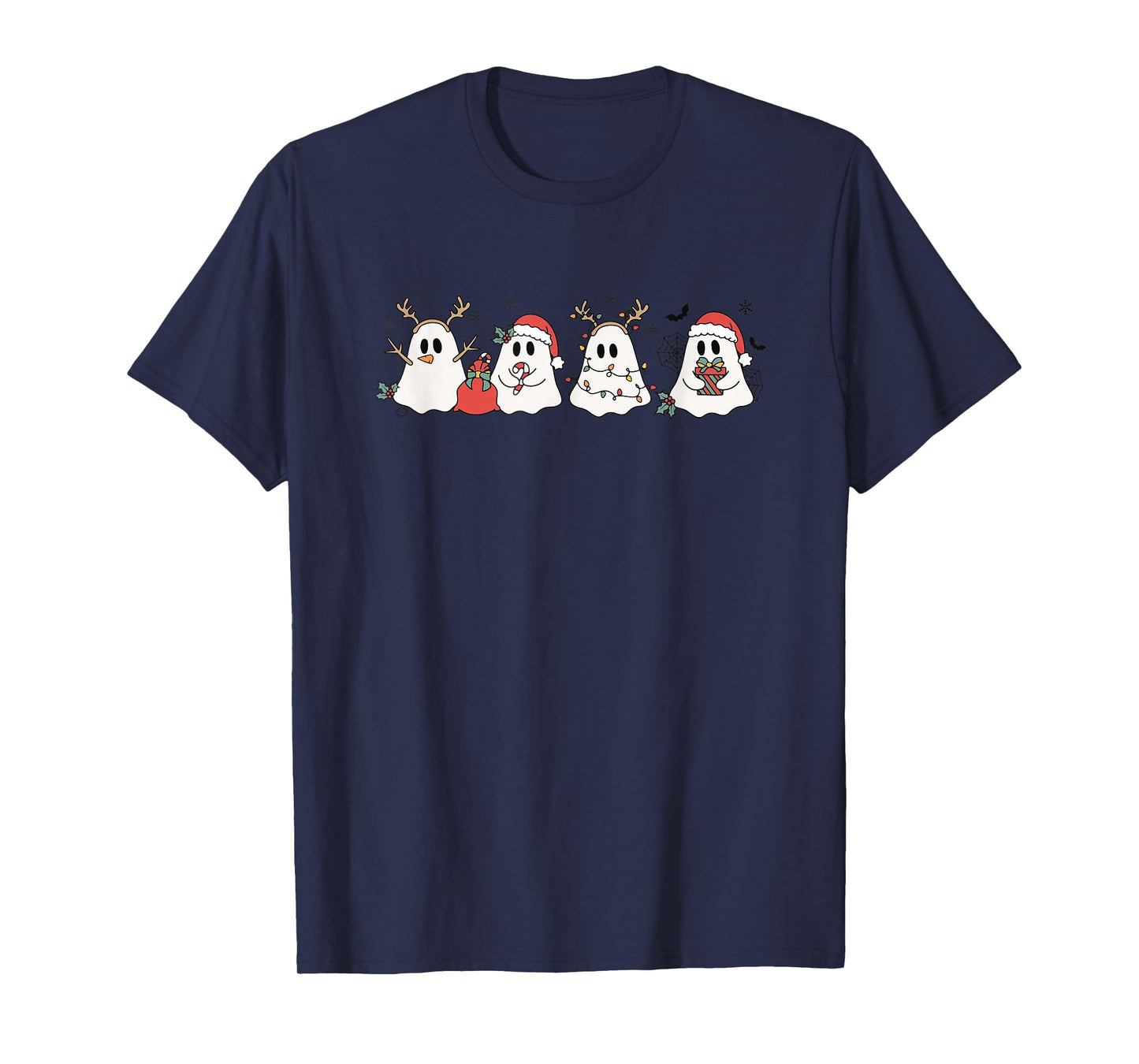 Ghost Merry Christmas Cute Funny Holiday Party Matching T-Shirt