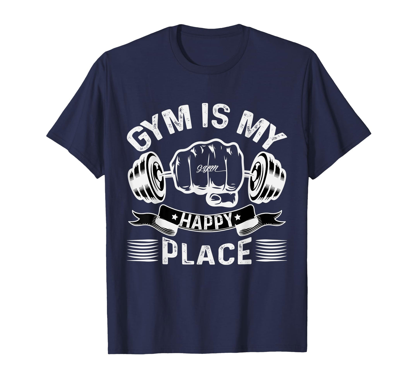 The Gym Is My Happy Place Gymnast Lover Gymnastics Fitness T-Shirt