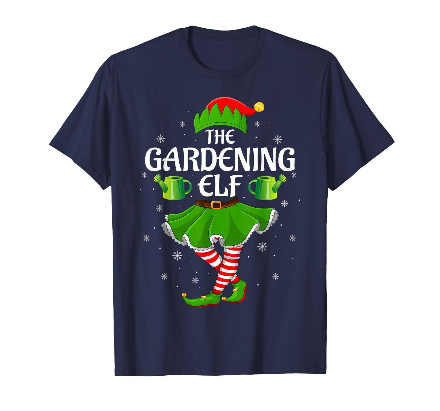 Gardening Elf Christmas Family Girls Women Elf Squad Xmas T-Shirt