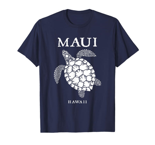 Vintage Maui Hawaii Sea Turtle Hawaiian Vacation Souvenir T-Shirt
