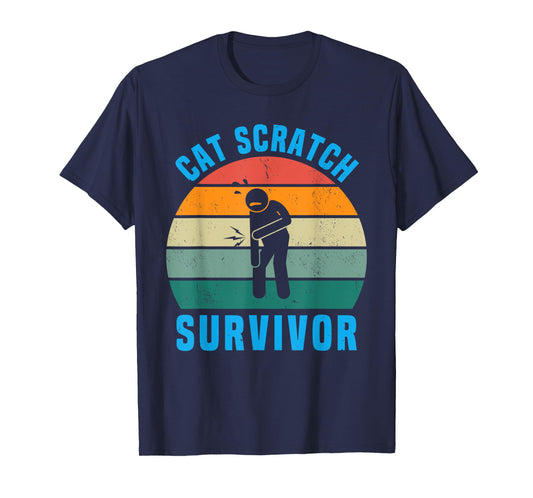 Cat Scratch Survivor I Survived a Feline Scratch Vintage T-Shirt
