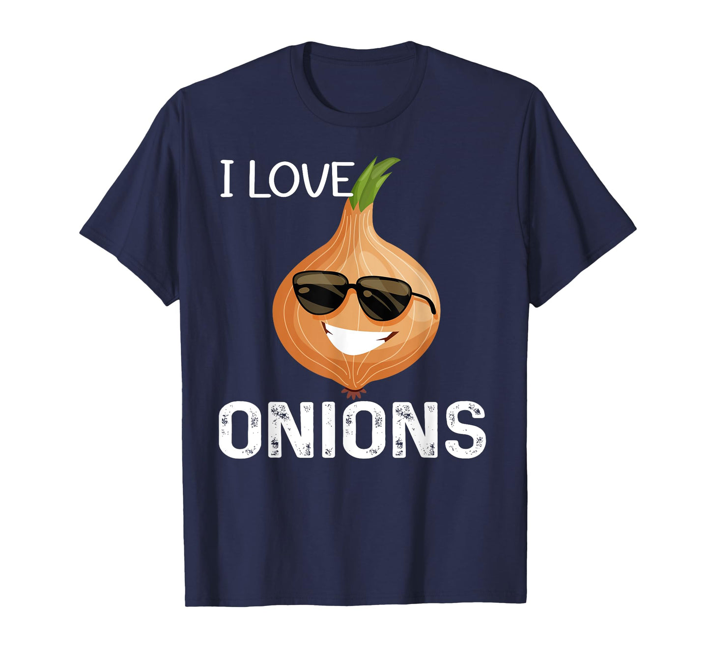 I Love Onions Funny Designs Graphic Vegetables Vegan Life T-Shirt