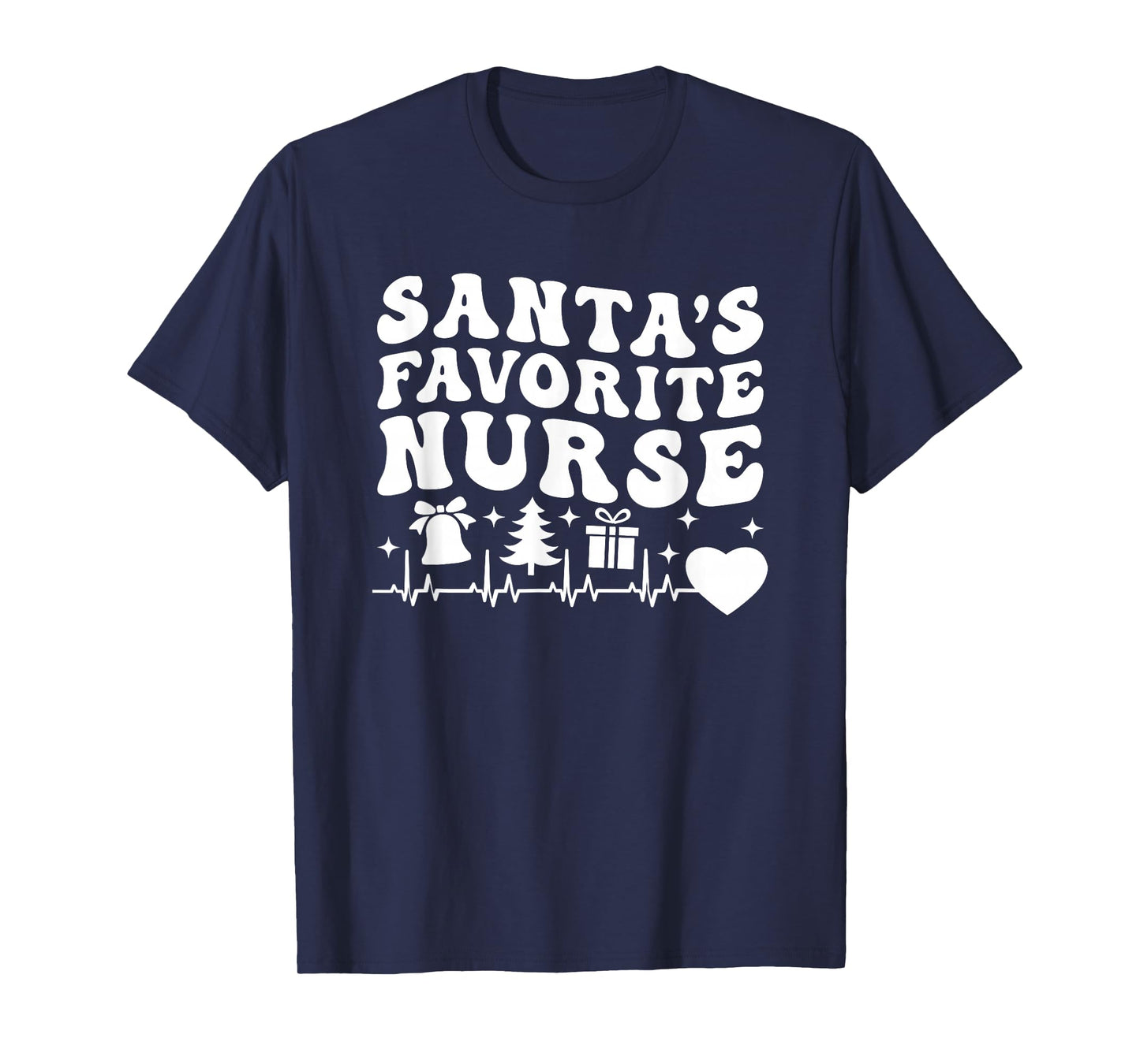 Santa's Favorite Nurse Christmas Nursing Xmas Funny T-Shirt