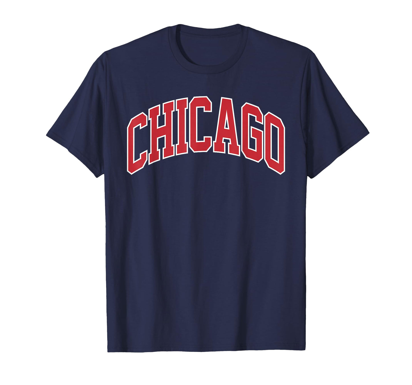 Retro Chicago Throwback Classic Chicago Men Women Red Blue T-Shirt