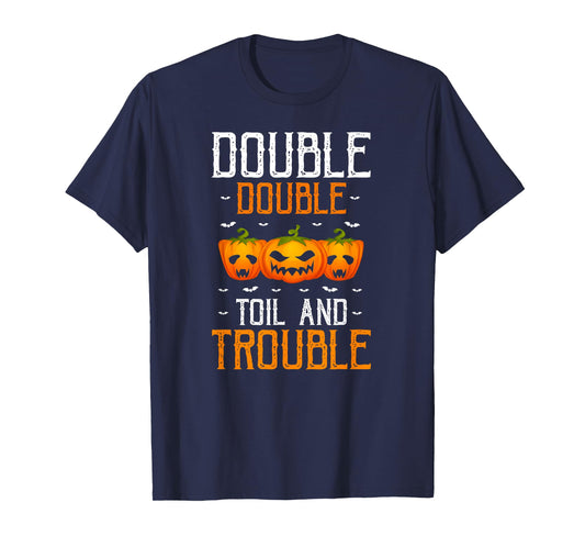 Double Double Toil and Trouble Pumpkin Mischief T-Shirt