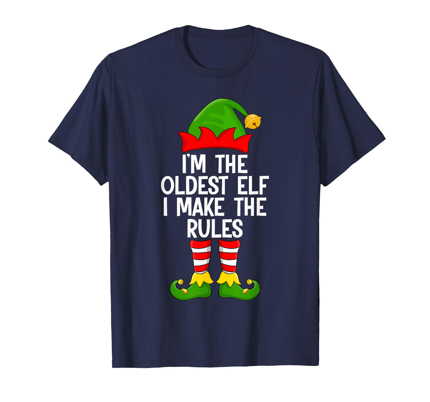 Oldest Elf Xmas Matching Family Elf Squad Christmas T-Shirt