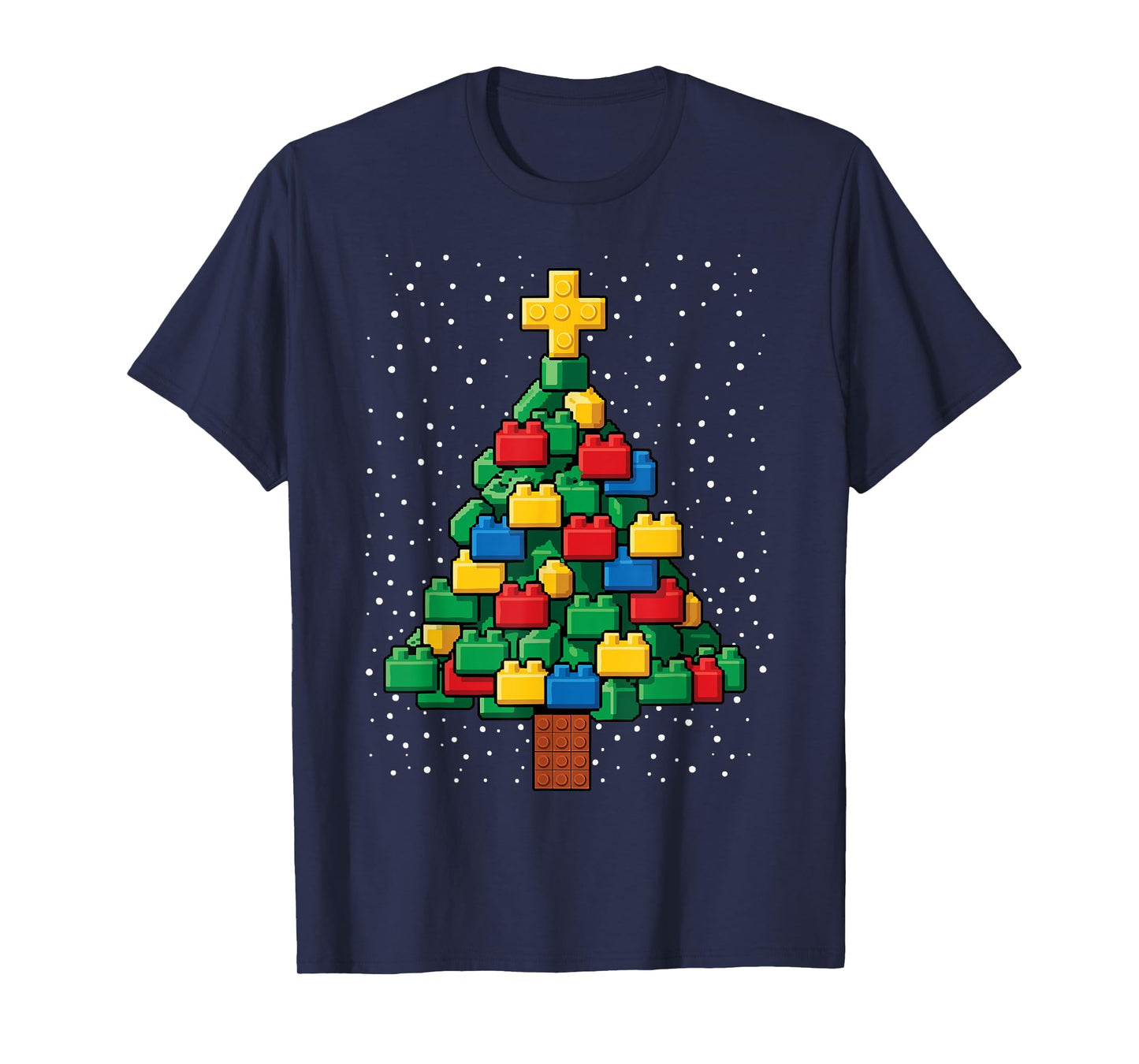 Christmas Tree Block Building Builder Brick Master Builder T-Shirt