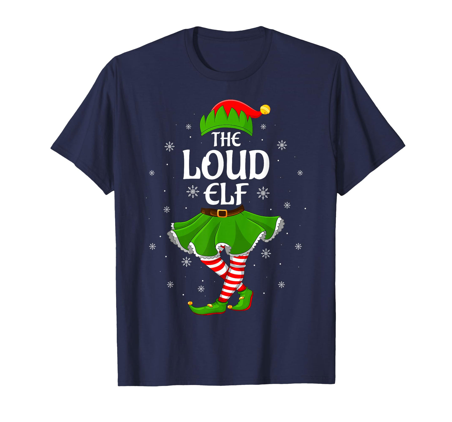 Loud Elf Christmas Family Girls Women Elf Squad Xmas T-Shirt