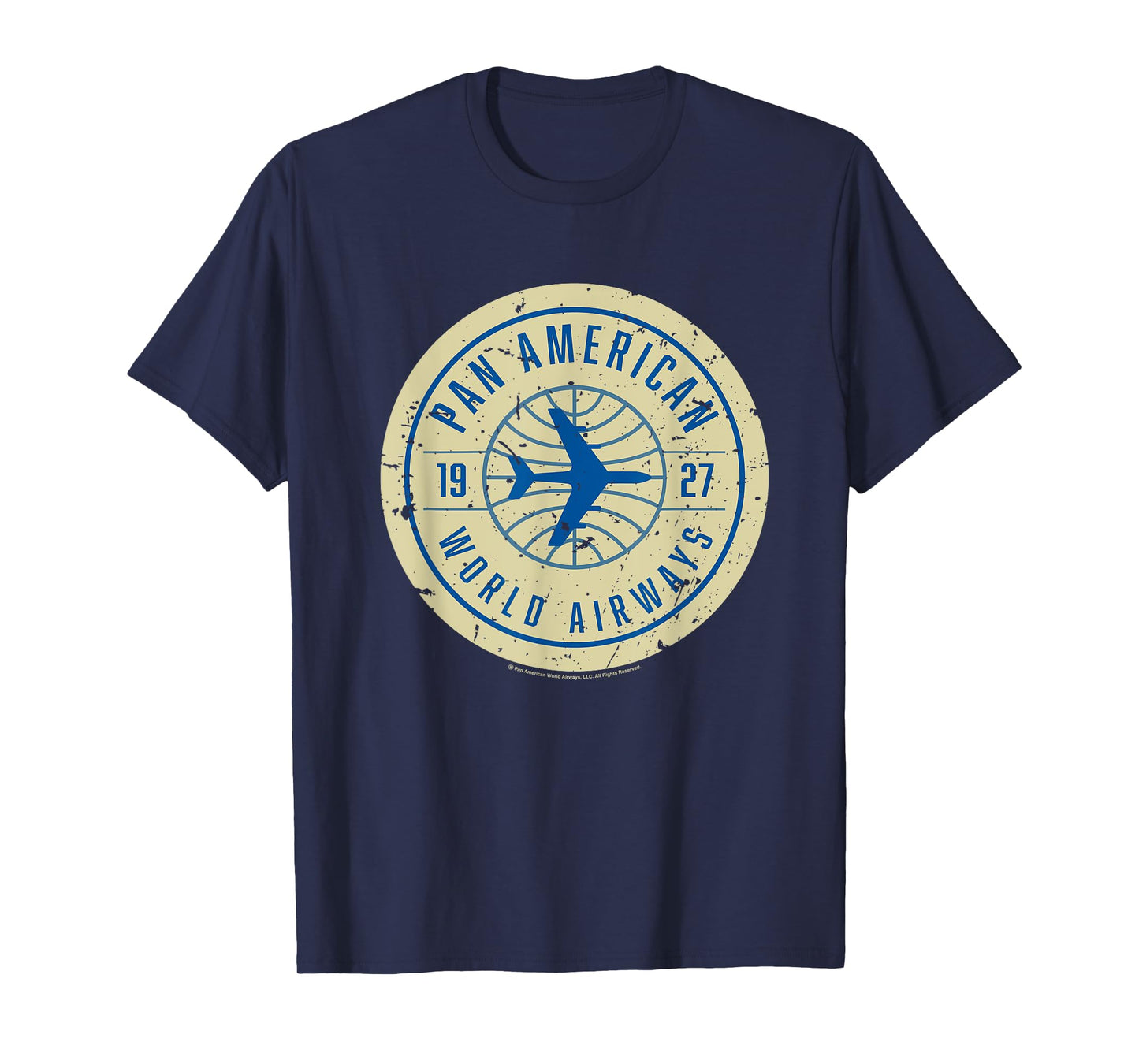 Pan Am 1927 World Airways Plane Badge Logo T-Shirt