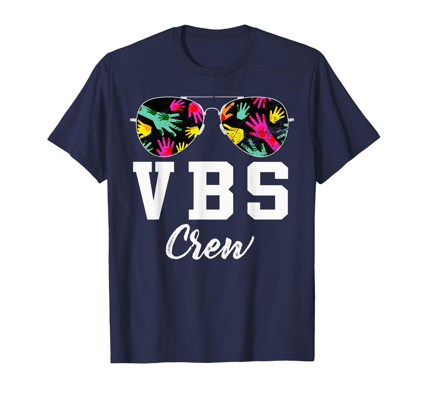 VBS Crew Vacation Bible VBS Teacher Handprints Sunglasses T-Shirt