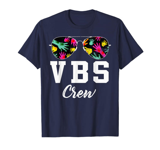 VBS Crew Vacation Bible VBS Teacher Handprints Sunglasses T-Shirt