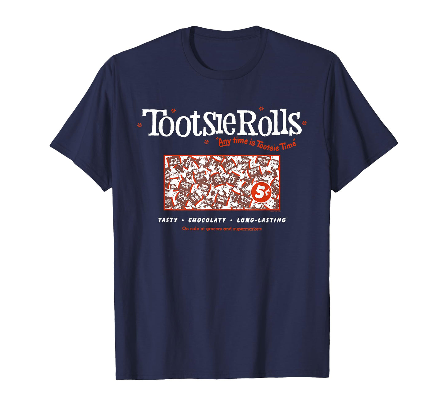 Tootsie Roll Tasty Chocolaty Long Lasting Vintage Ad Candy T-Shirt