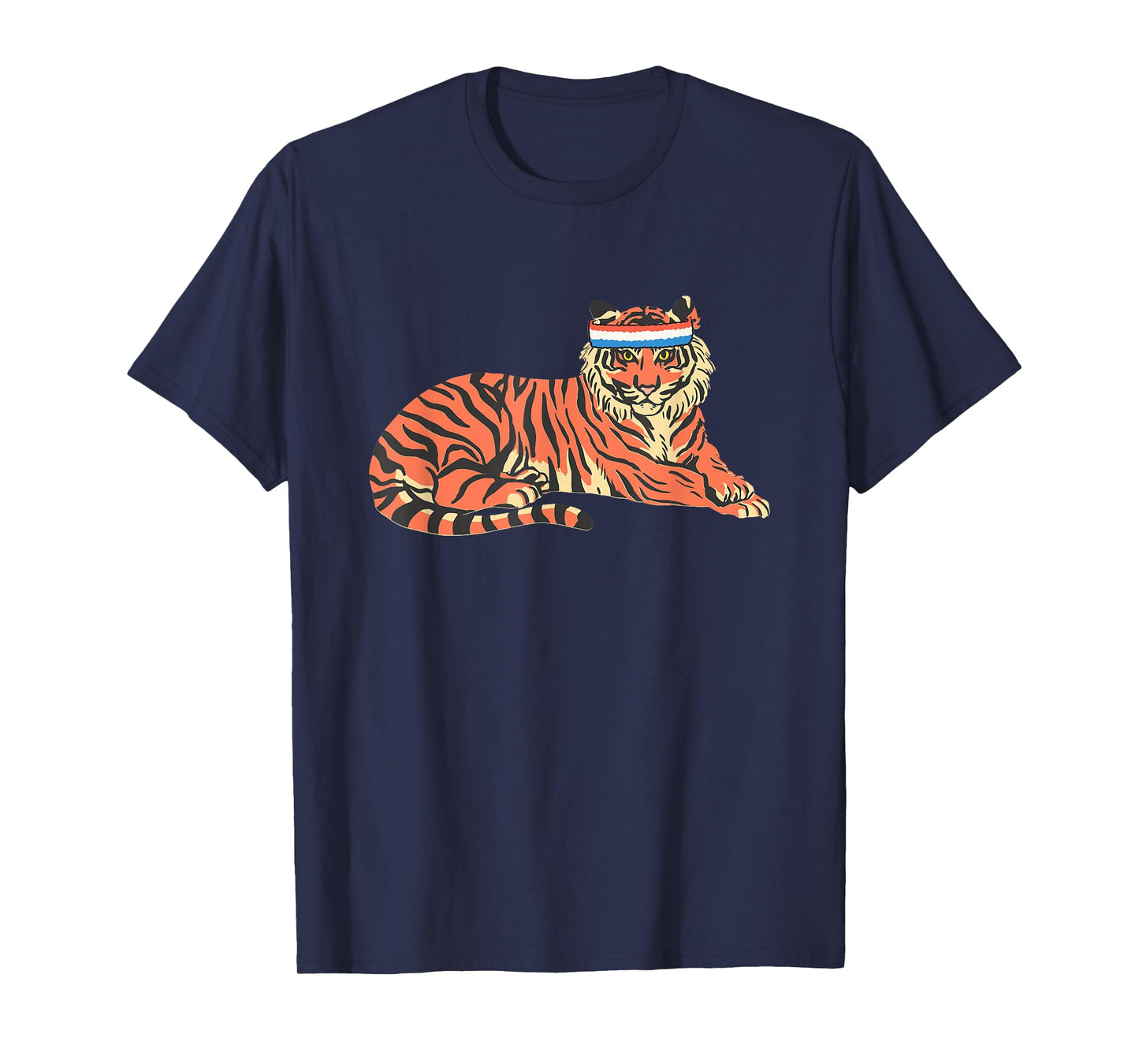 Tiger Shirt Tiger Wearing Sweatband T-Shirt