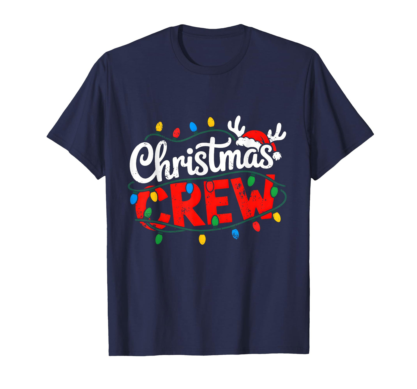 Christmas Crew Xmas Lights Family Matching Pajamas Holiday T-Shirt
