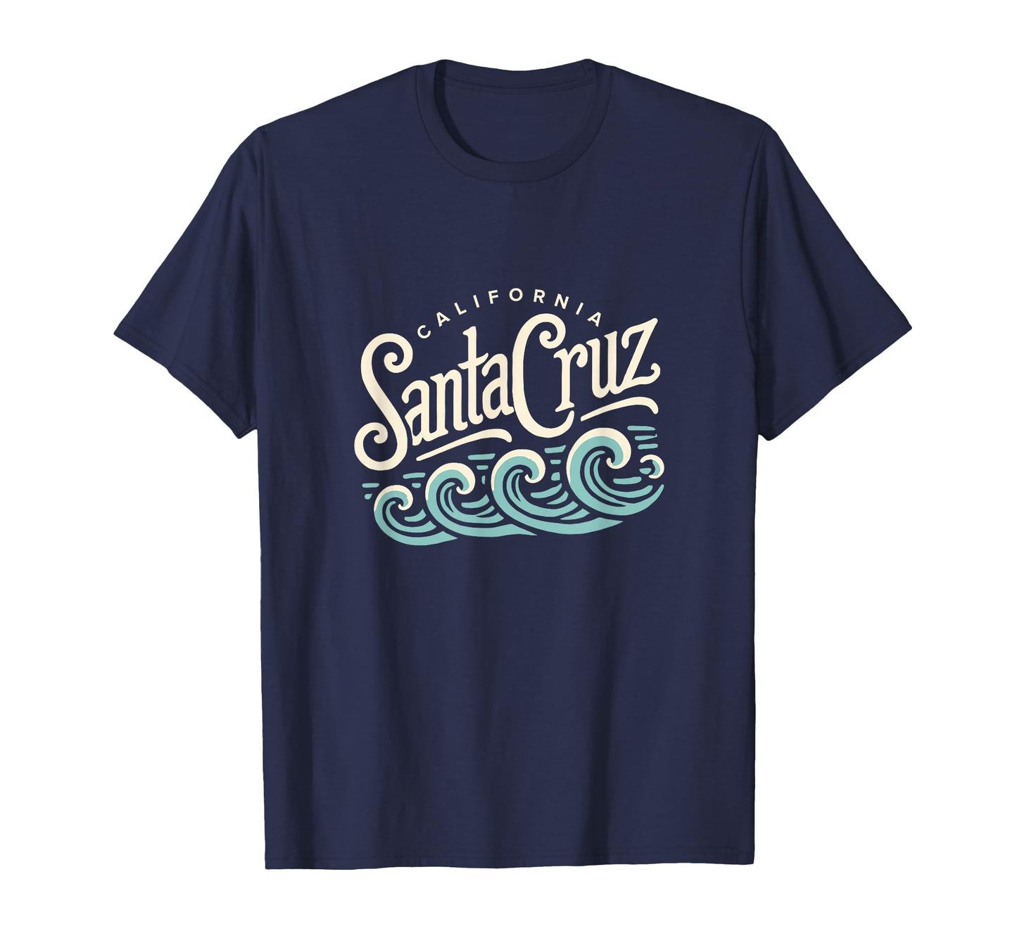 Santa Cruz California - Vintage Beach Waves - Central Coast T-Shirt