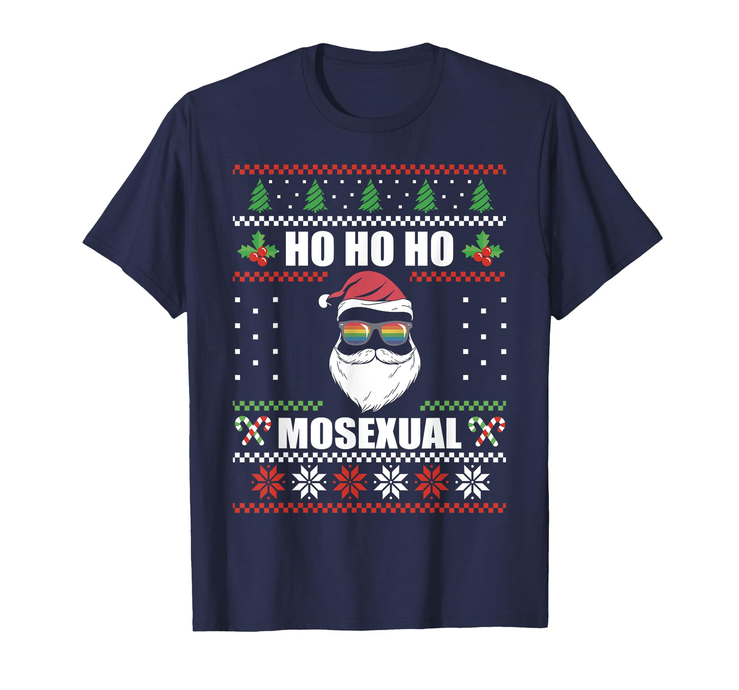 Funny Christmas LGBTQ Shirt Ho Ho Ho Mosexual Gay Pride T-Shirt