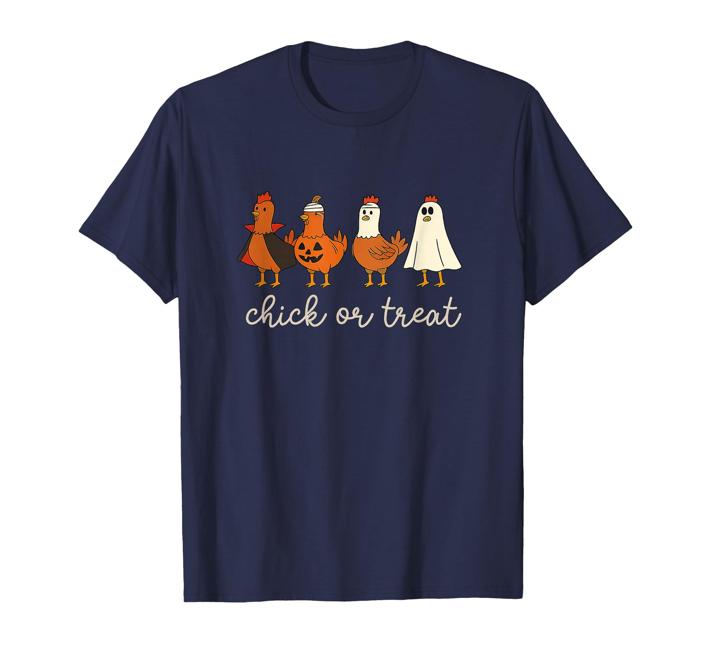 Chick Or Treat Halloween Pumpkin Ghost Spooky Funny Chicken T-Shirt