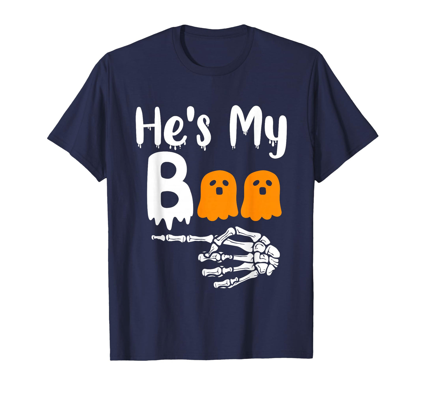 She's My Boo Matching Halloween Pajama Couples He's My Boo T-Shirt