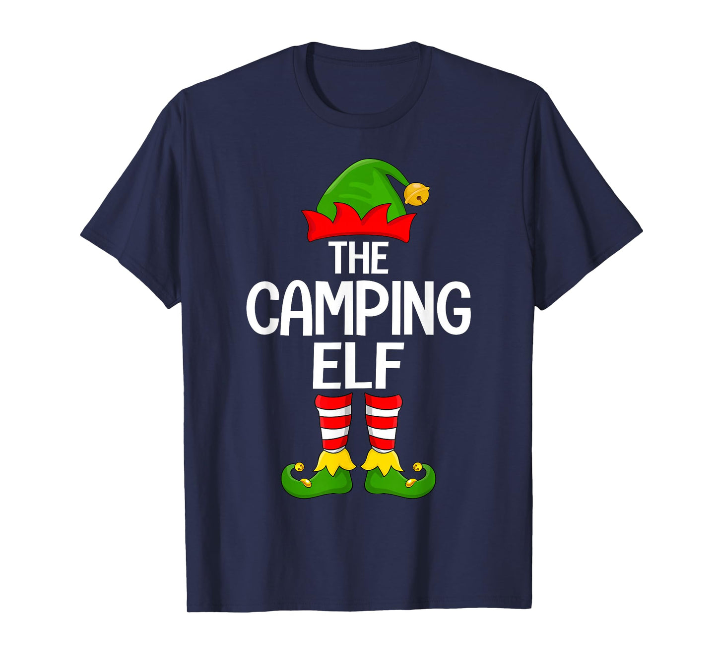 Camping Elf Xmas Matching Family Elf Squad Christmas T-Shirt