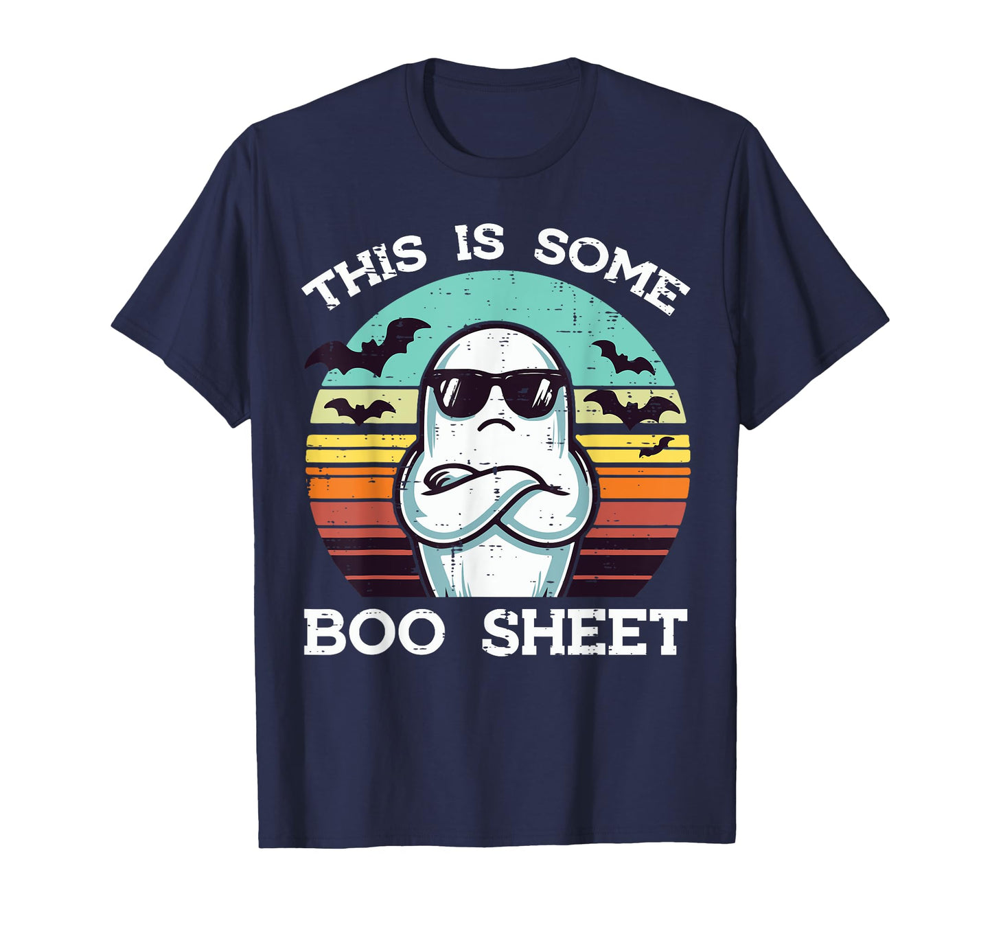 Halloween Ghost This Some Boo Sheet Retro Costume Men Women T-Shirt