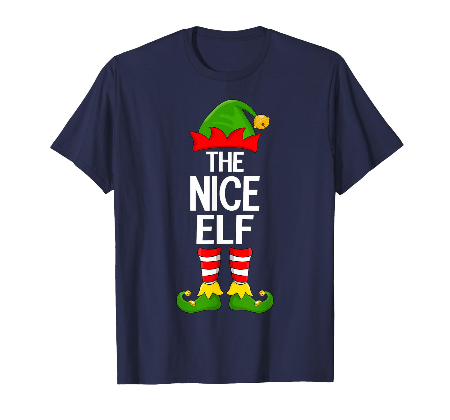 Nice Elf Xmas Matching Family Elf Squad Christmas T-Shirt