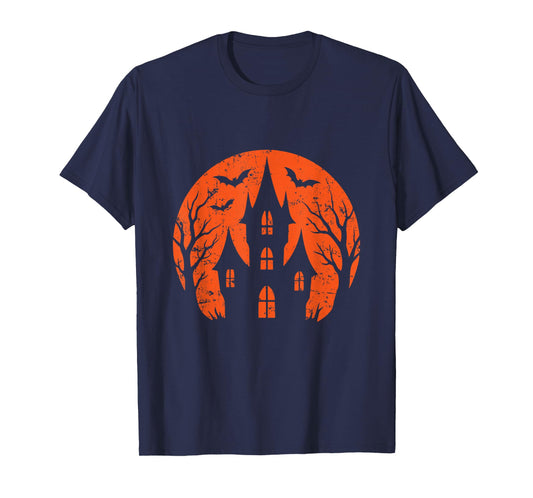 Halloween House Moon T-Shirt
