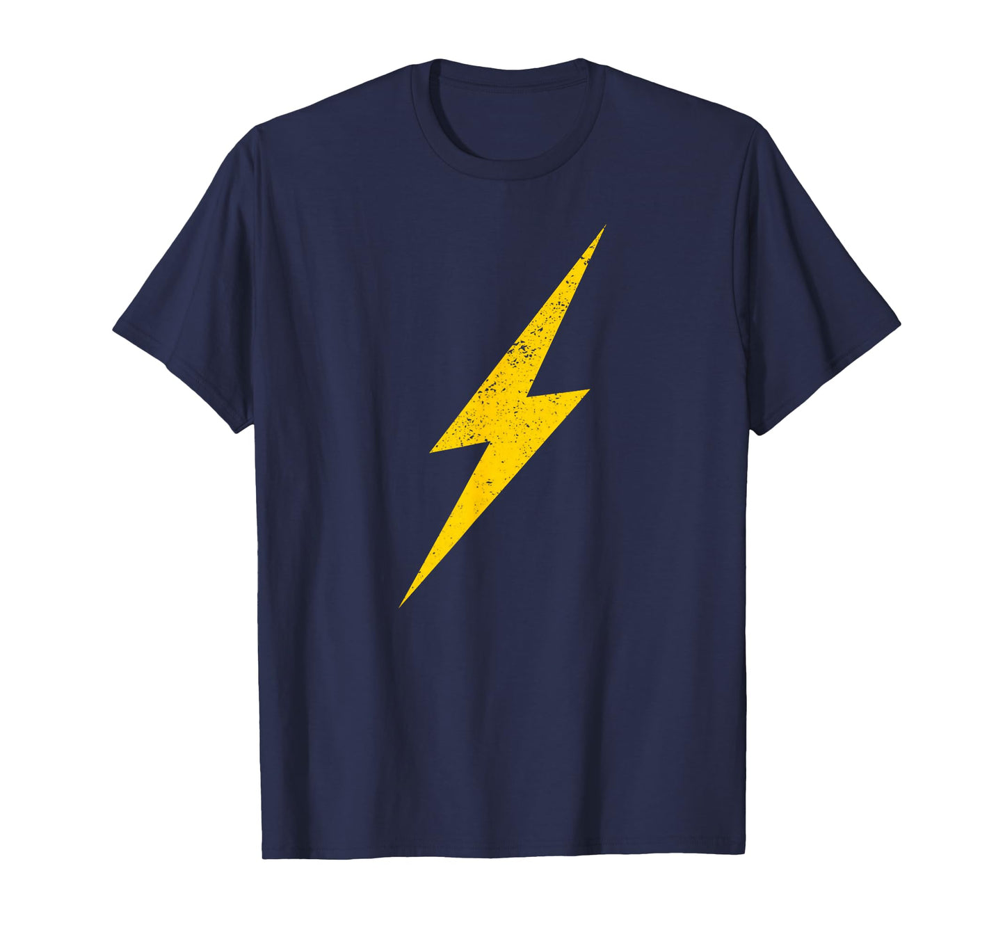 Yellow Lightning Bolt Electrical Storm Graphic Icon T-Shirt