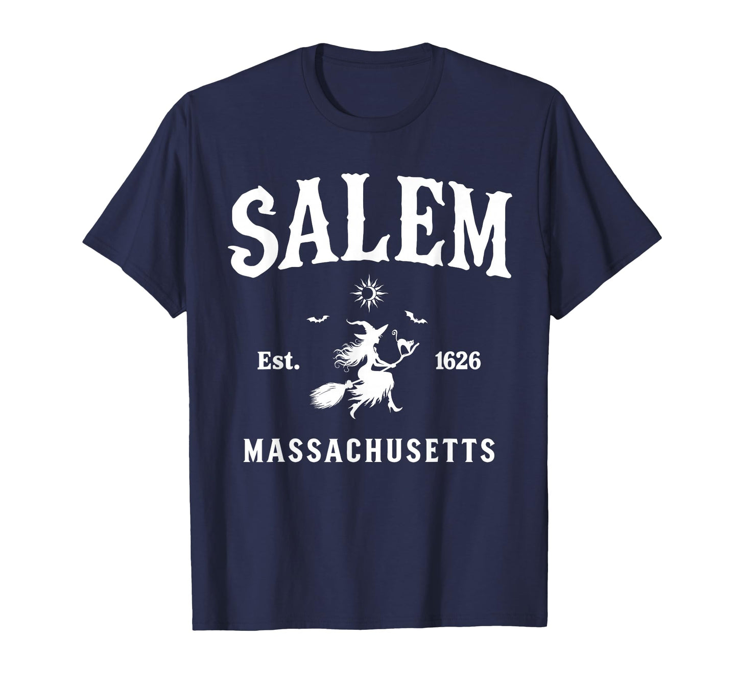 Salem 1626 Massachusetts MA Vintage Halloween Witch Costume T-Shirt