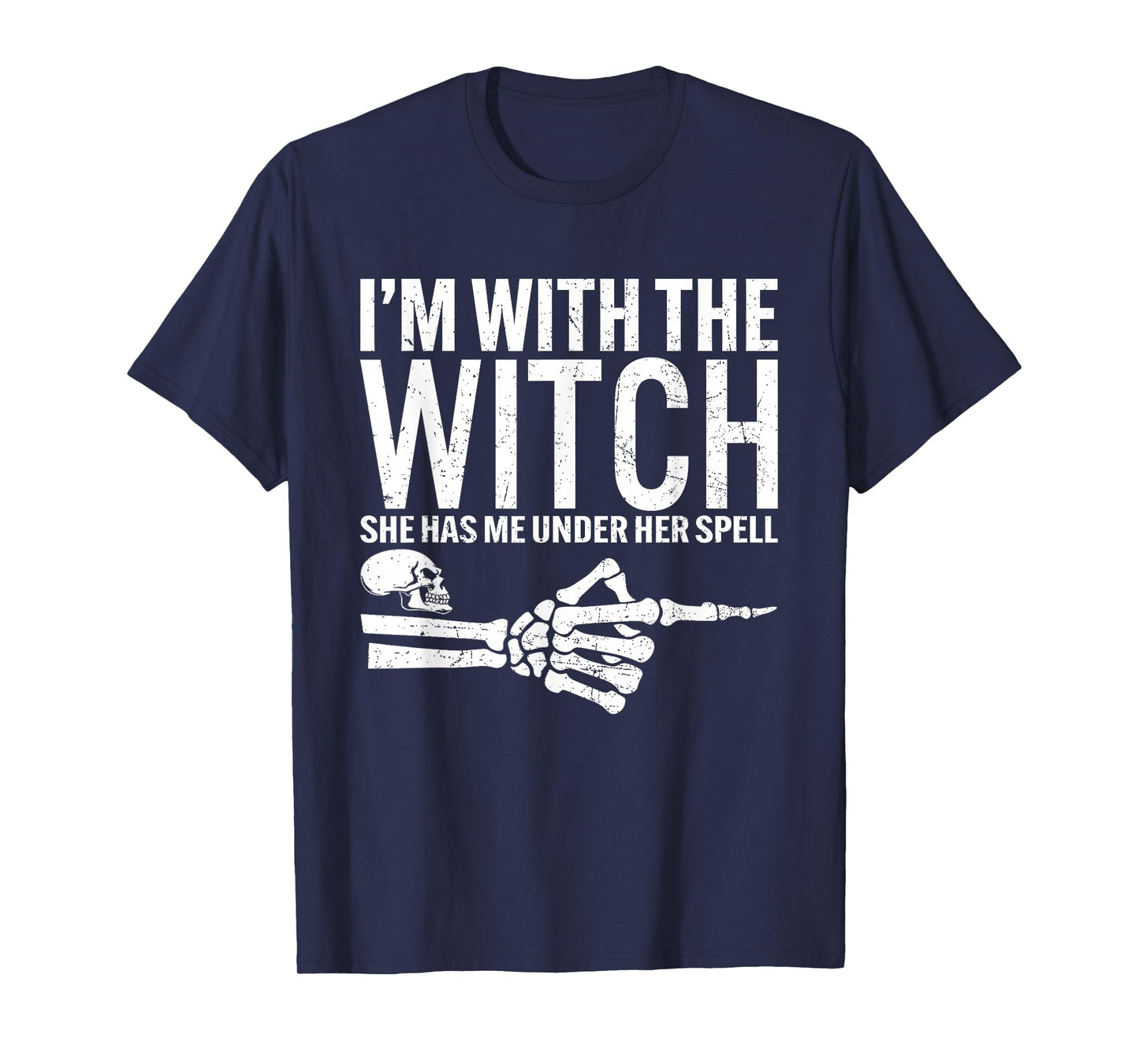 I'm with The Witch Funny Halloween Couple Costume Party T-Shirt