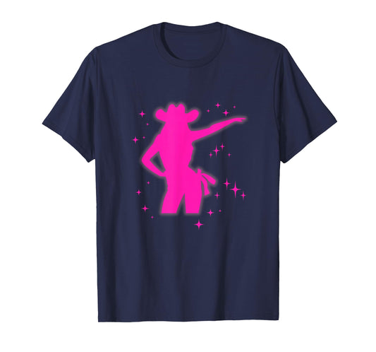 Pony and Heels Lover Pink Girls Clubs Disco Birthday Cowgirl T-Shirt