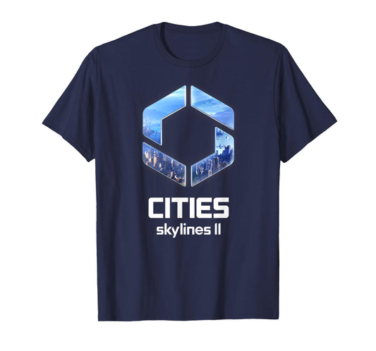 Cities Skylines II Game Logo City Builder White T-Shirt