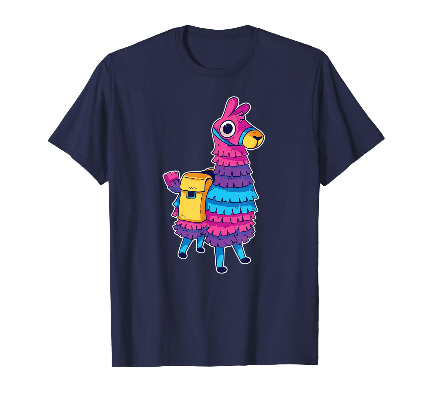 Funny Loot Llama Pinata With Yellow Saddlebag Artwork T-Shirt